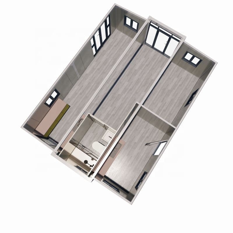 20ft  Expandable Container House Customized Luxury One Bedrooms One Bathroom One Kitchen Villa 20ft For Sale 7