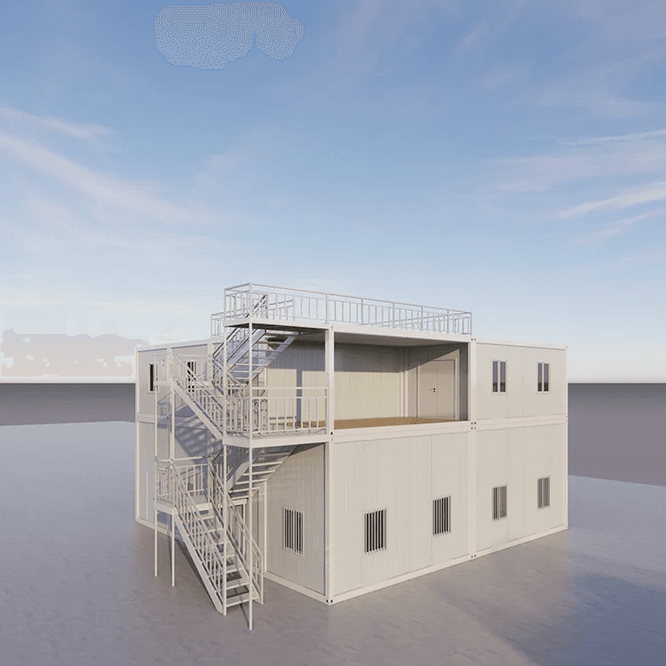 Luxury Prefab Villa Building Container Hotel Rooms With Garage 20ft 40ft 5