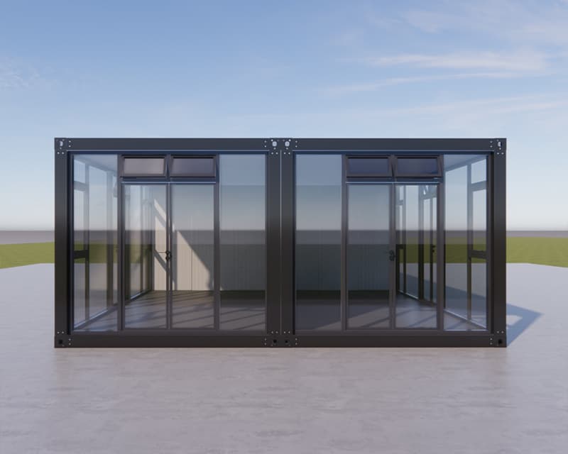 Fashion Glass Curtain Walls Of Prefab Exhibition Room 5