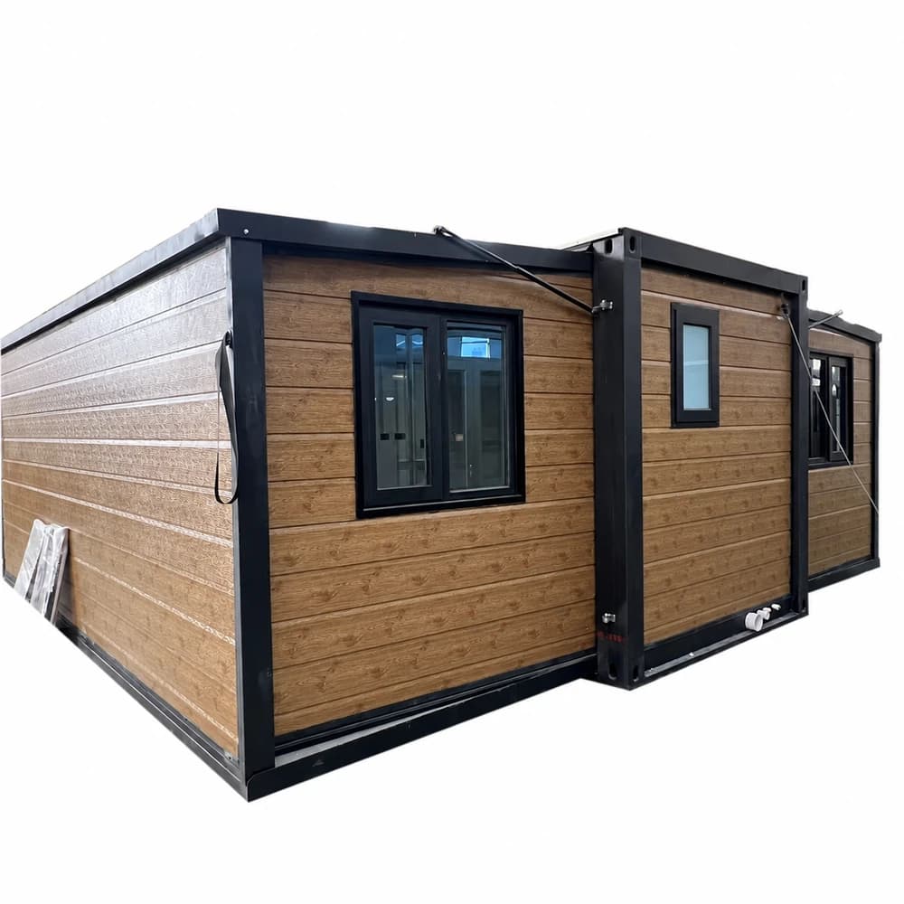 20ft Expandable Container House High Quality With The Wood Grain Color External Cladding Panels 4