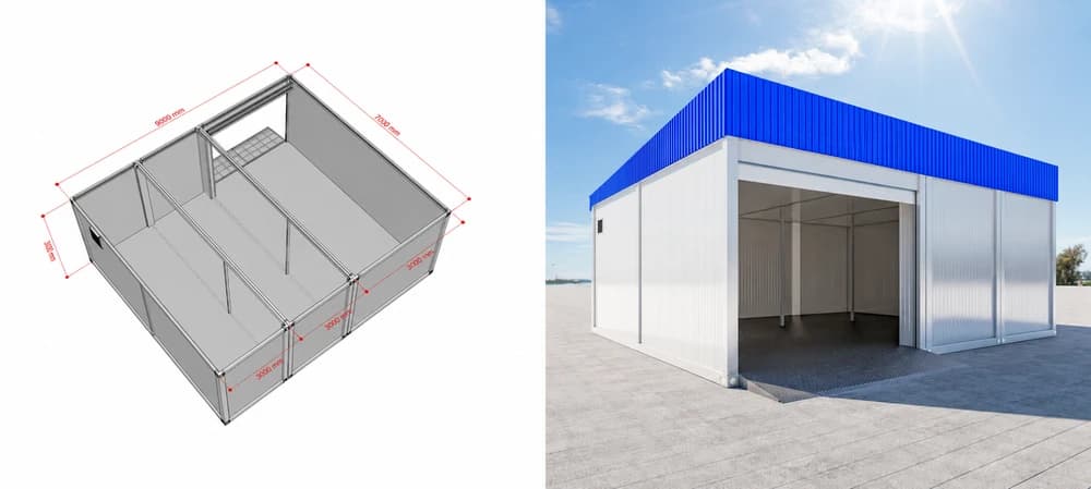 modular-container-storage-building-with-insulated-metal-wall-panels