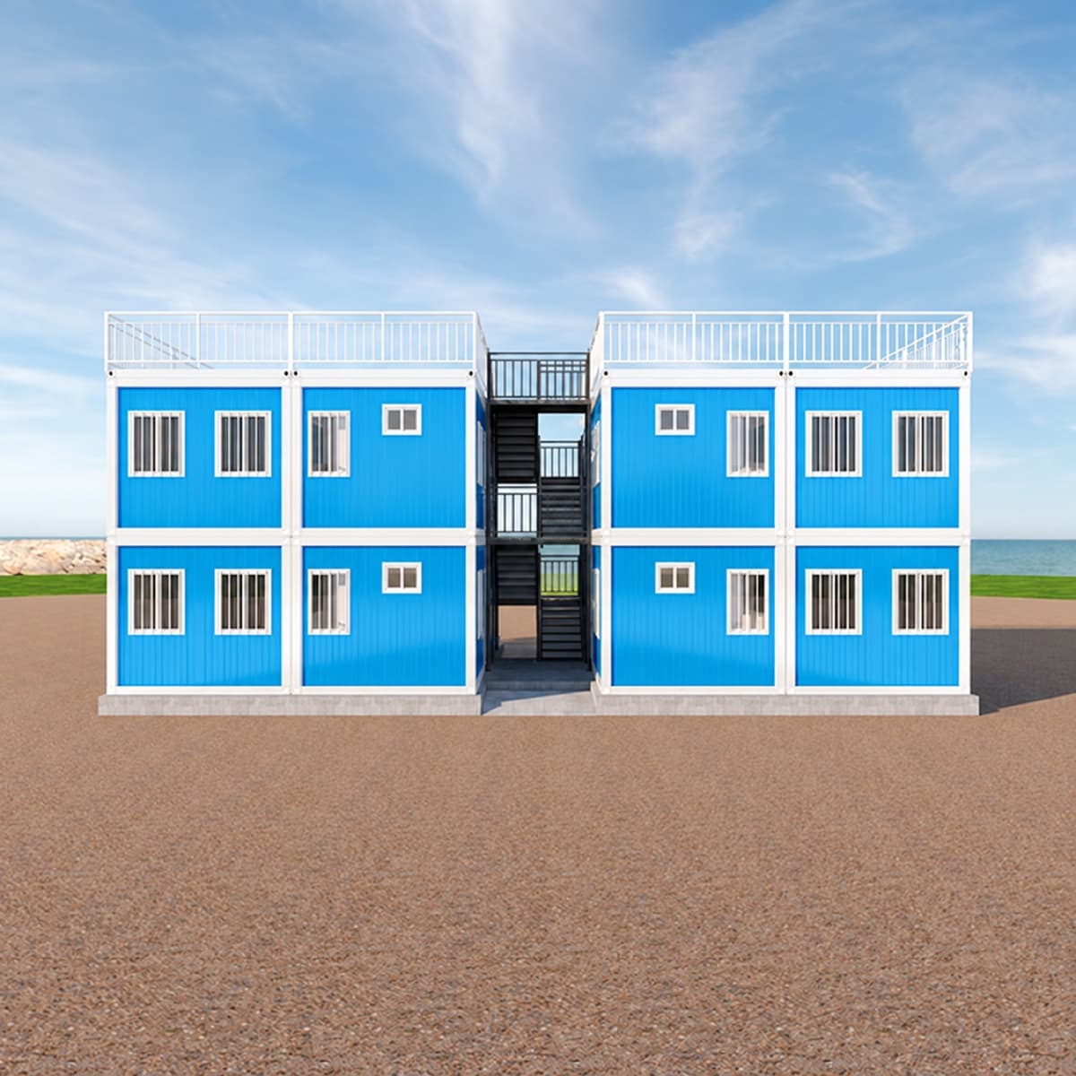 Modular 2-Story Container Dormitory in Argentine