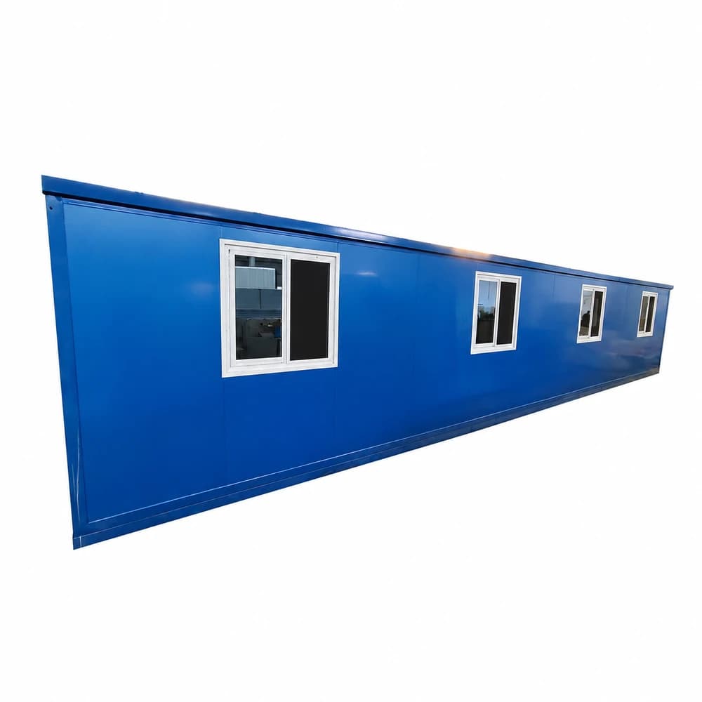 20ft Expandable Container House Affordable Custom Blue Prefab House with 2 Bedrooms 1 Kitchen and 1bathroom 4