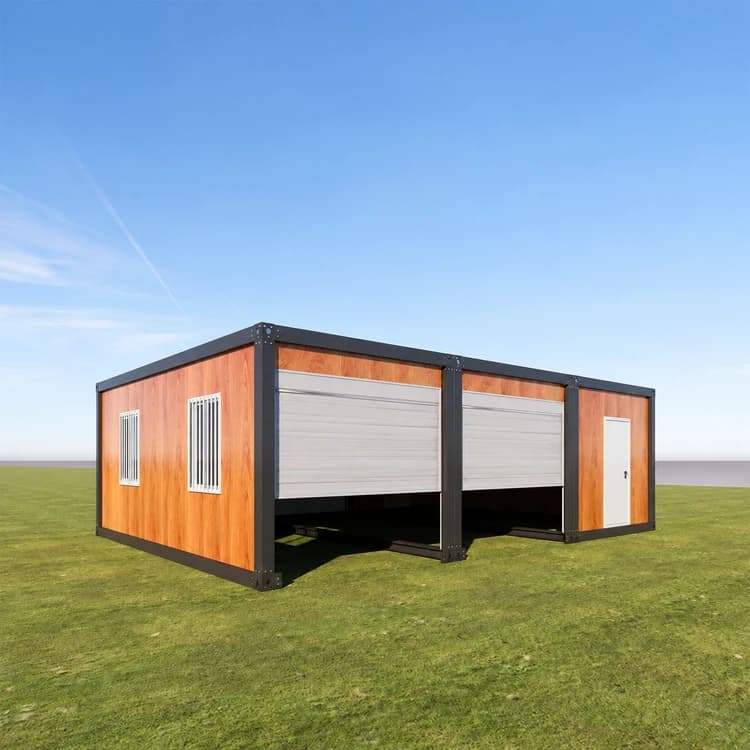 Easy Mobile Temporary Site Construction House Flat Pack Container Home Used for garage or warehouse storage 4