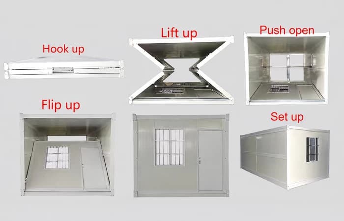 How to Unload and Install a Folding Container House?