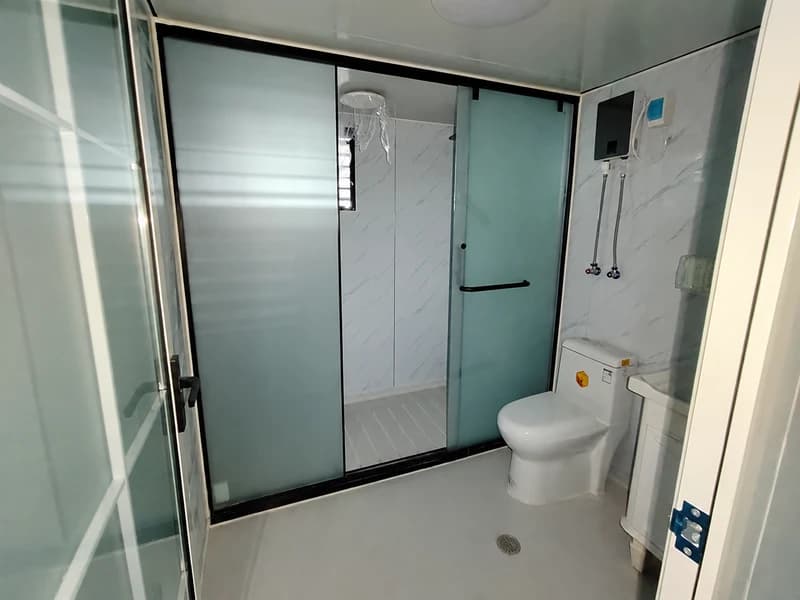 Cowinlife 20ft Light Gray luxury expandable container house with 2 bedrooms 1 bathroom and 1 kitchen 6