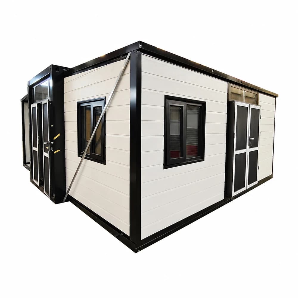 20ft Expandable Container House High Quality Affordable Australia Standard  White Cladding Panels And Screen Door House 2