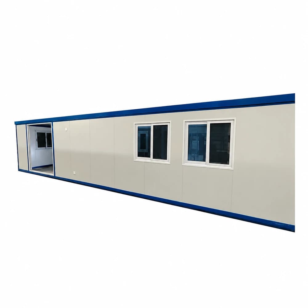 20ft Expandable Container House Affordable Custom Blue Prefab House with 2 Bedrooms 1 Kitchen and 1bathroom 7