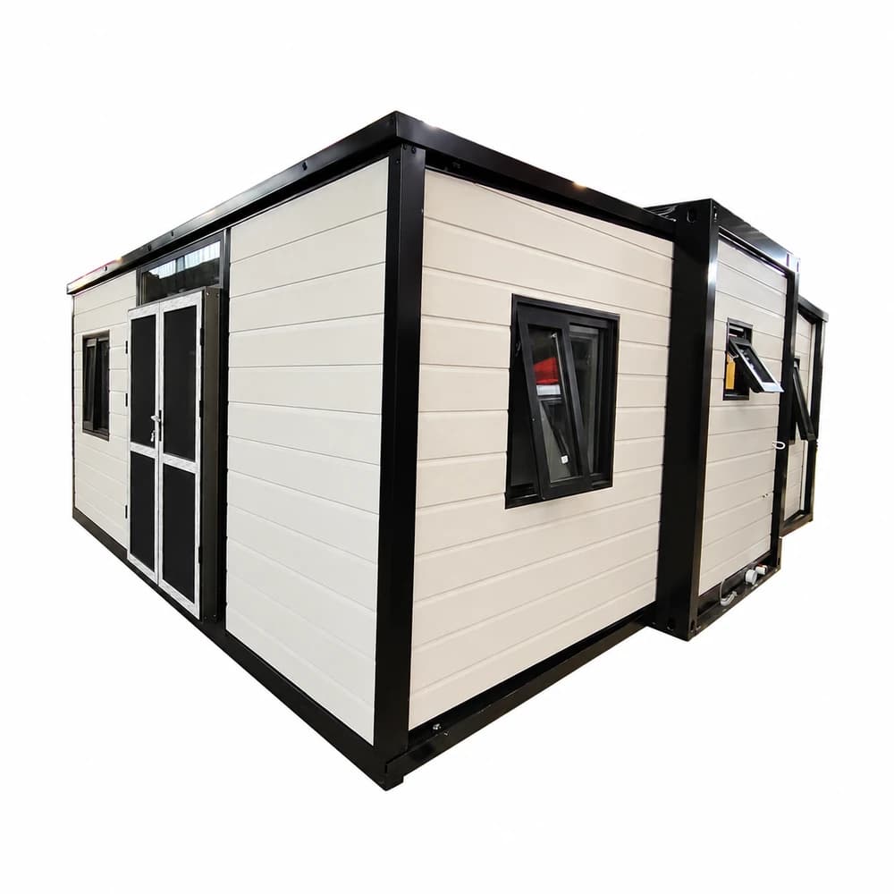 20ft Expandable Container House High Quality Affordable Australia Standard  White Cladding Panels And Screen Door House 4