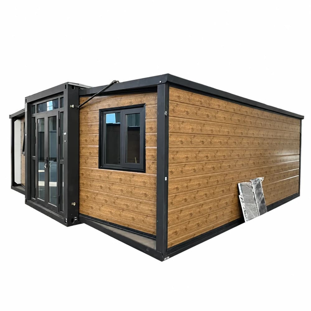 20ft Expandable Container House High Quality With The Wood Grain Color External Cladding Panels