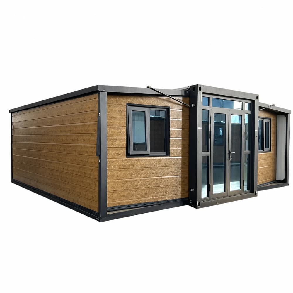 20ft Expandable Container House High Quality With The Wood Grain Color External Cladding Panels 2