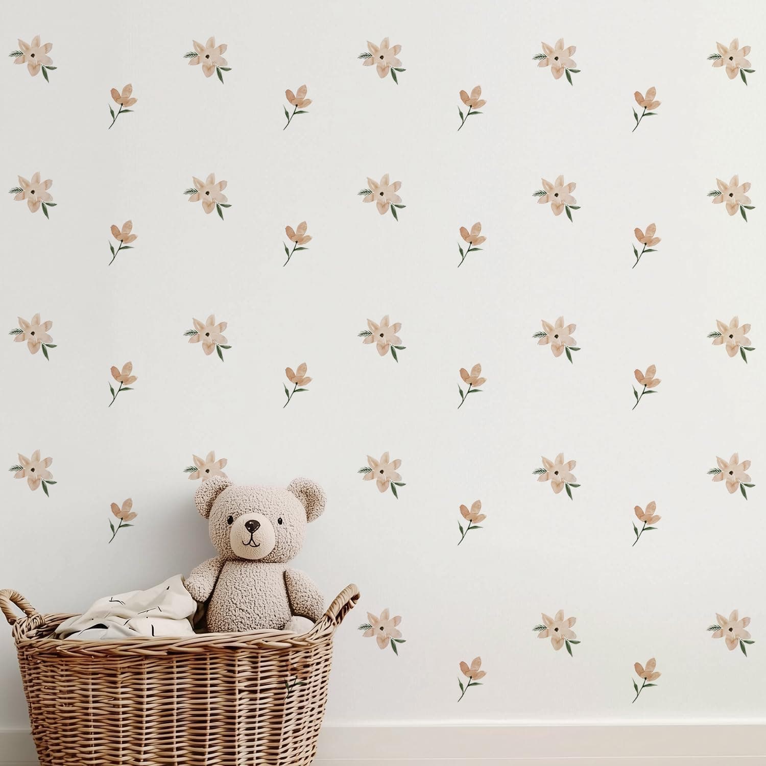 Boho Watercolor Nursery Wall Stickers Kid Room Wall Decals Removable DIY Decor PVC 4 Sheets