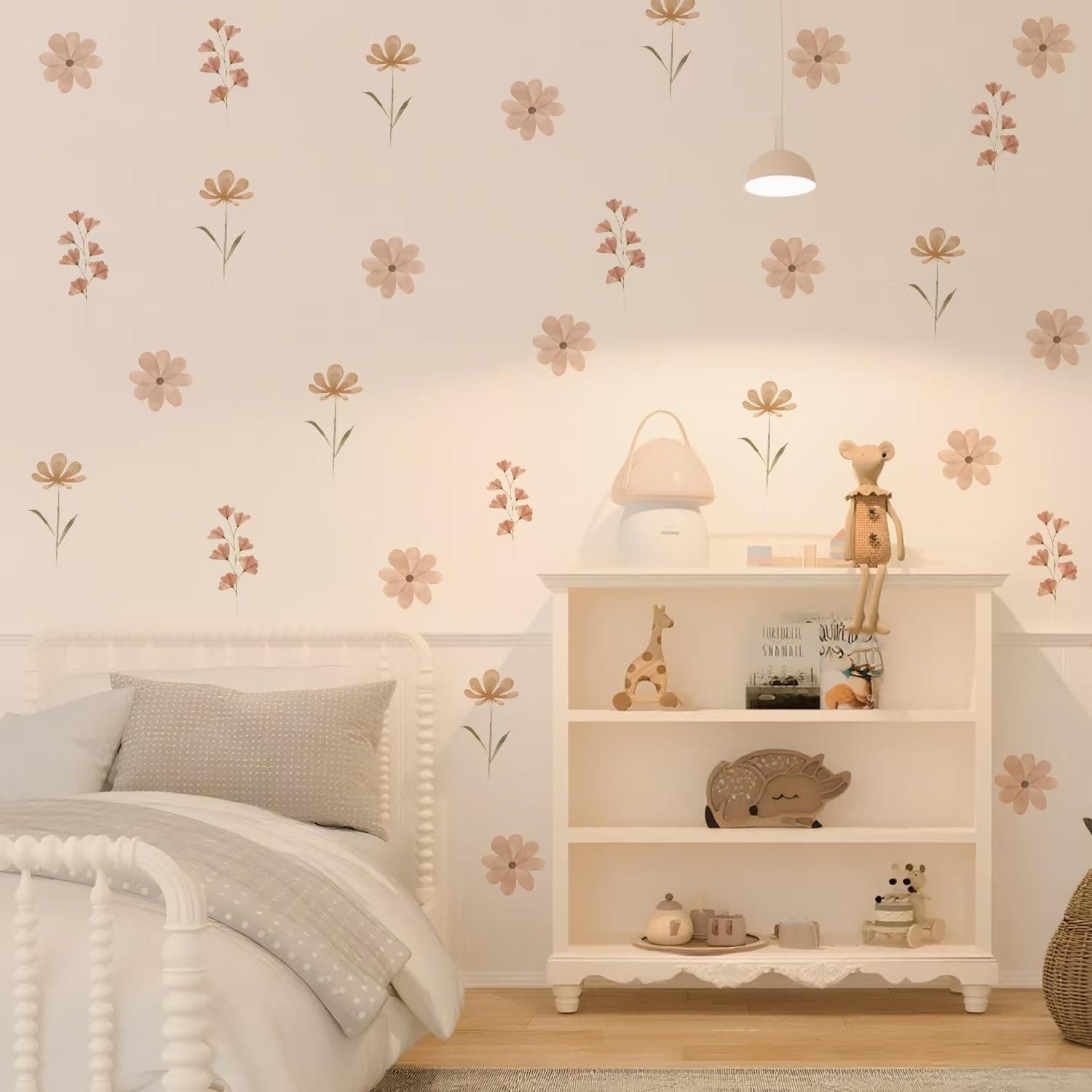 Nursery Watercolor Wall Stickers Boho Kid Room Decals Peel and Stick DIY PVC Decor 8 Sheets