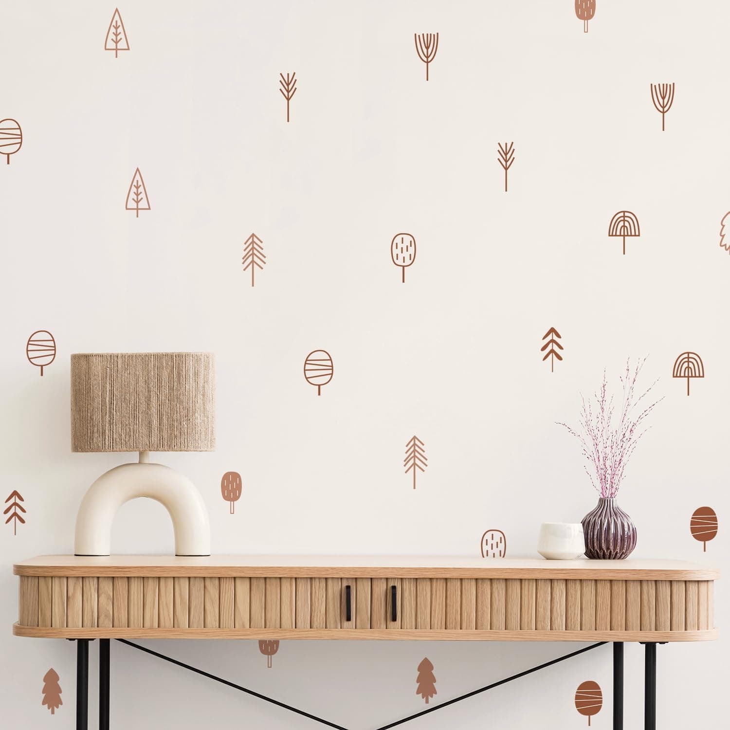 Boho Wall Stickers Girls Bedroom Removable Wall Decals Nursery Kids Room Decor Vinyl Murals DIY Cute Decorations 6 Sheets gallery image 4