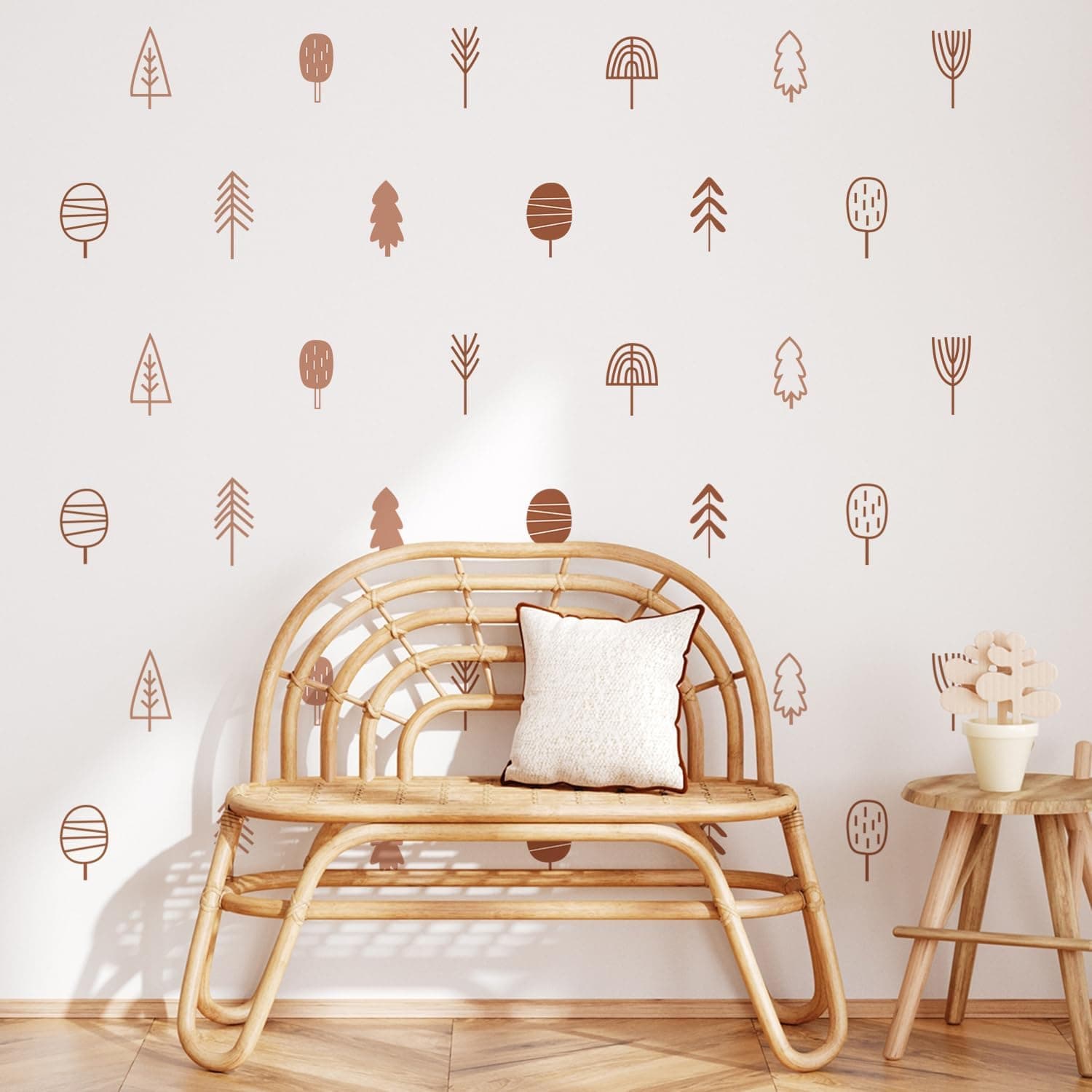 Boho Wall Stickers Girls Bedroom Removable Wall Decals Nursery Kids Room Decor Vinyl Murals DIY Cute Decorations 6 Sheets gallery image 5