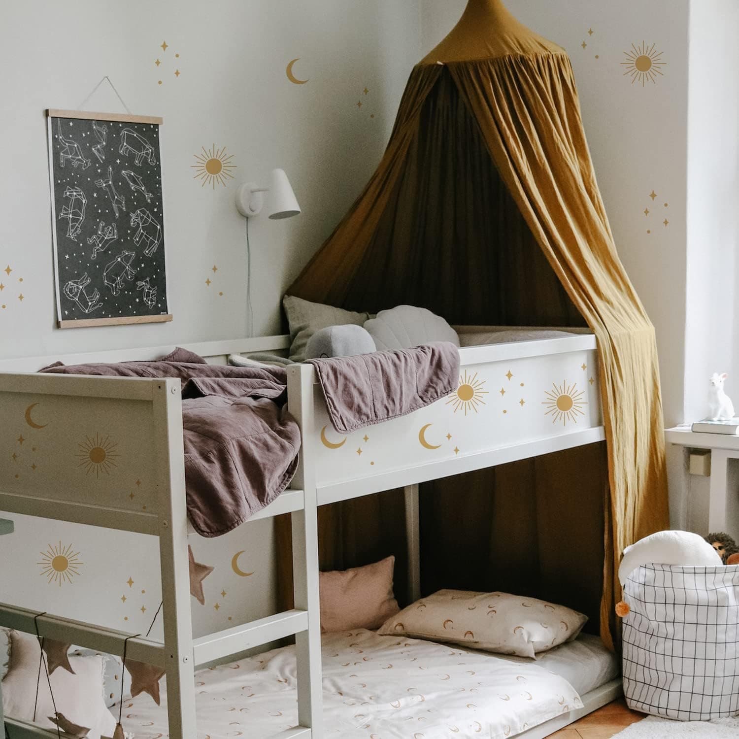 Nursery Wall Stickers Boho Kids Room Decor Girls Bedroom Removable Wall Decals Vinyl Murals DIY Cute Decorations 12 Sheets gallery image 4