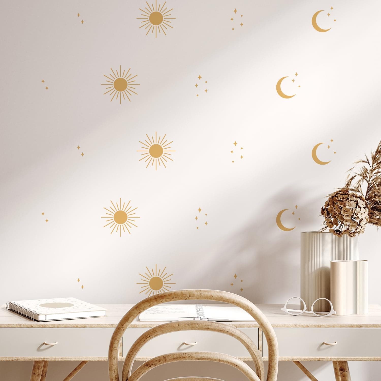 Nursery Wall Stickers Boho Kids Room Decor Girls Bedroom Removable Wall Decals Vinyl Murals DIY Cute Decorations 12 Sheets gallery image 5