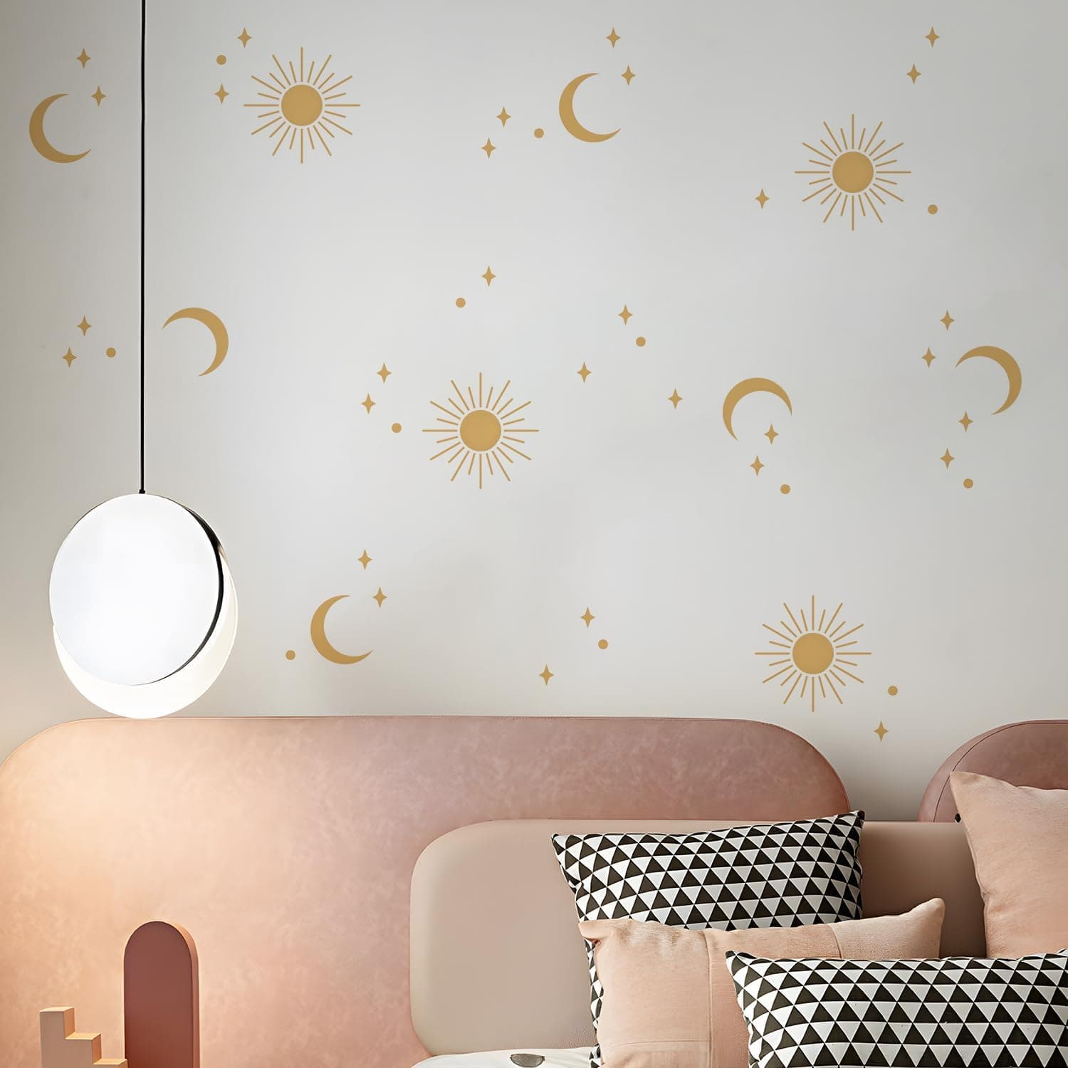 Nursery Wall Stickers Boho Kids Room Decor Girls Bedroom Removable Wall Decals Vinyl Murals DIY Cute Decorations 12 Sheets gallery image 6