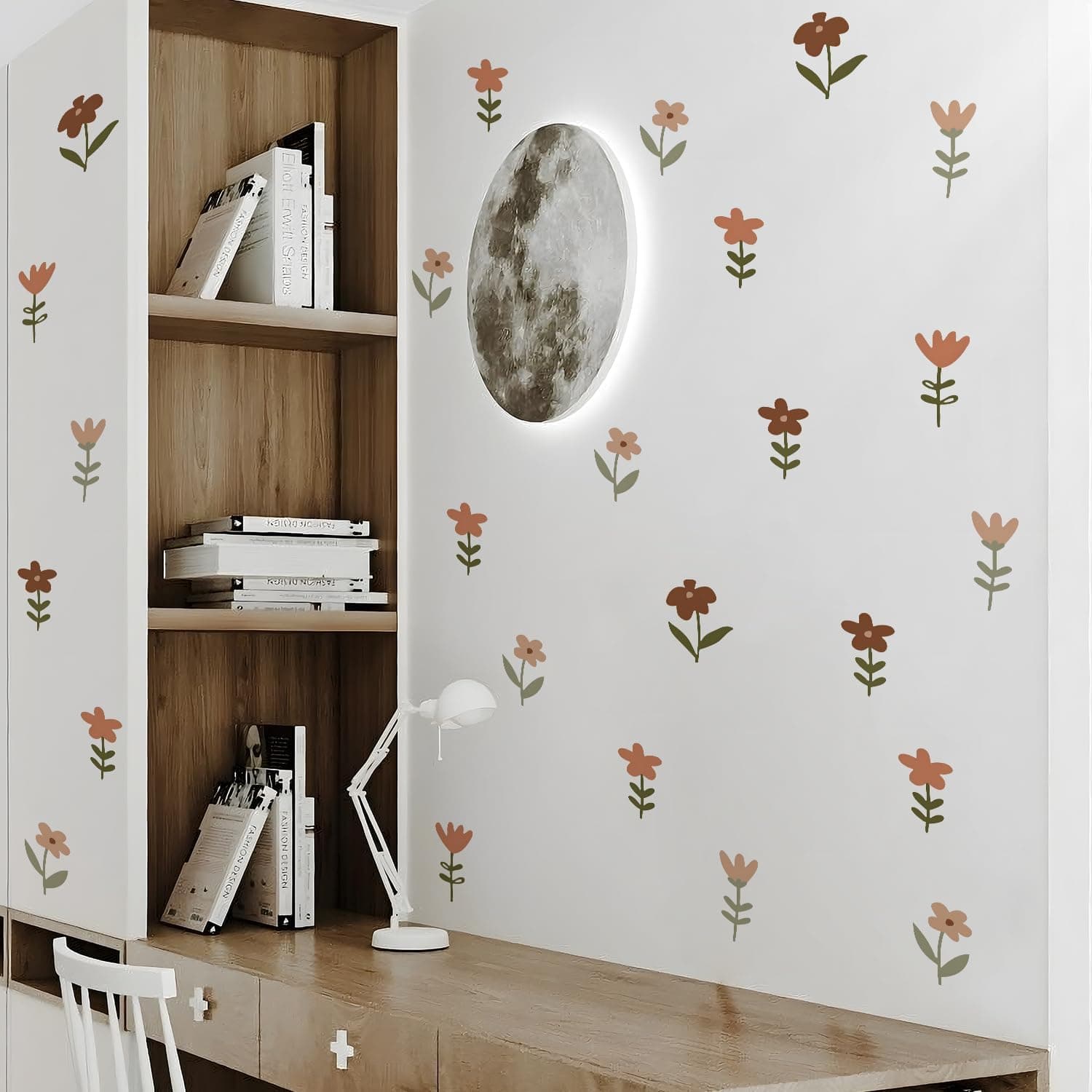 Boho Wall Stickers Girls Bedroom Removable Wall Decals Nursery Kids Room Decor Vinyl Murals DIY Cute Decorations 6 Sheets gallery image 5