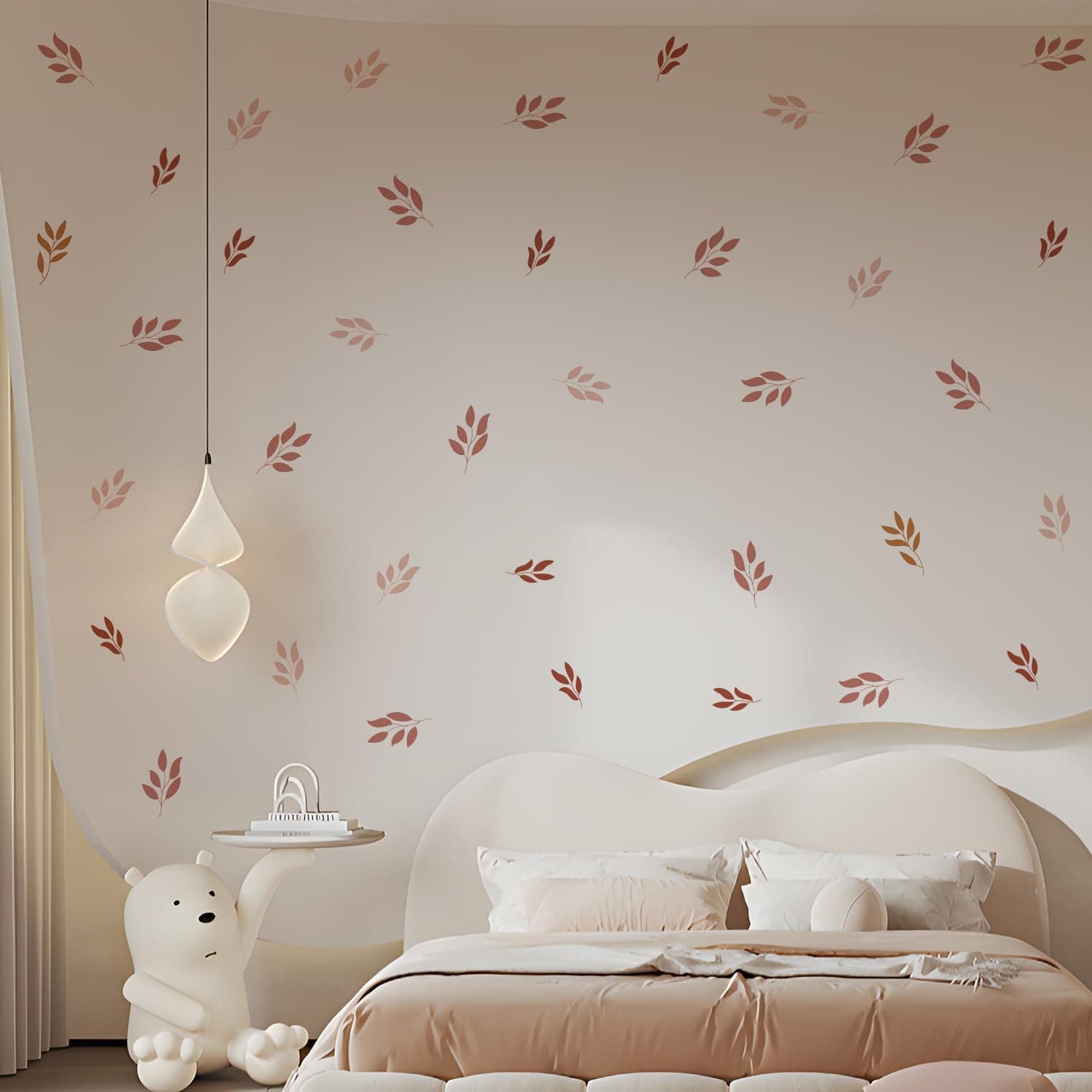 Boho Wall Stickers Girls Bedroom Removable Wall Decals Nursery Kids Room Decor Vinyl Murals DIY Cute Decorations 6 Sheets gallery image 2