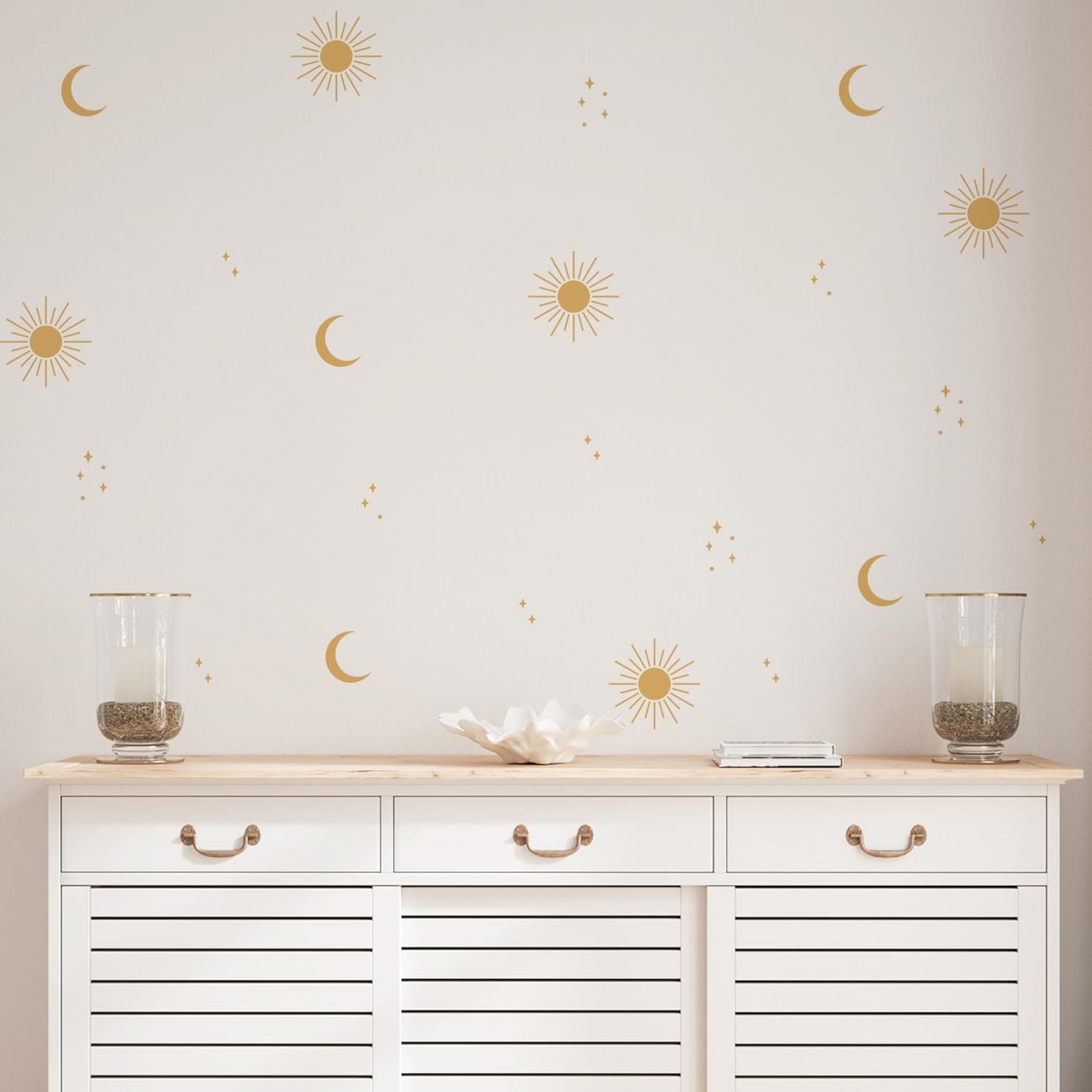 Boho Wall Stickers Girls Bedroom Removable Wall Decals Nursery Kids Room Decor Vinyl Murals DIY Cute Decorations 6 Sheets gallery image 2