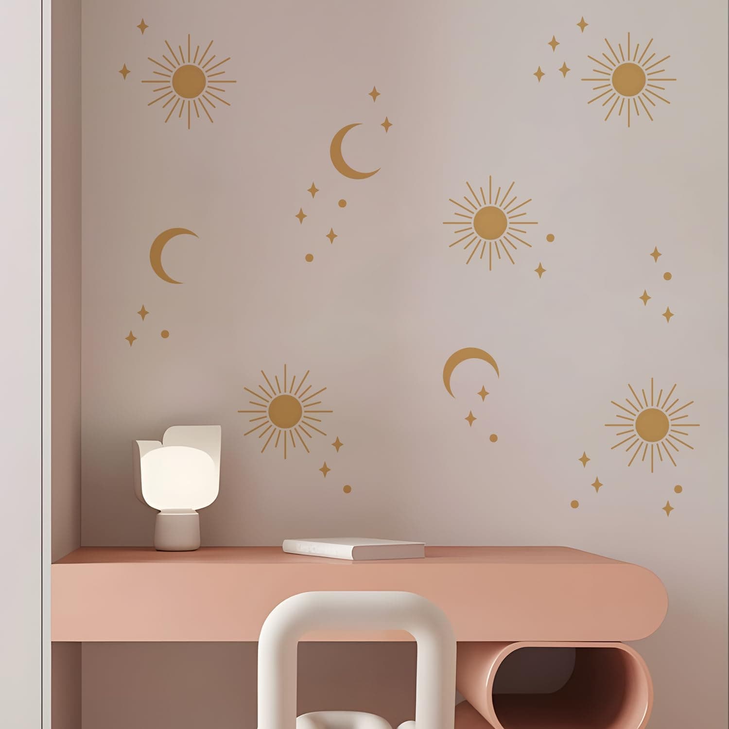 Boho Wall Stickers Girls Bedroom Removable Wall Decals Nursery Kids Room Decor Vinyl Murals DIY Cute Decorations 6 Sheets gallery image 5