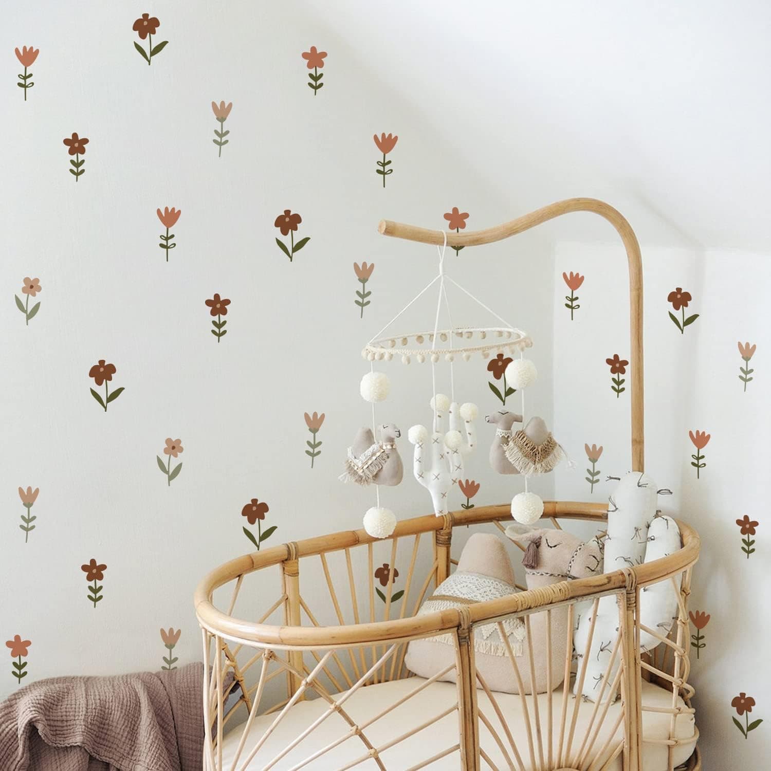 Nursery Wall Stickers Boho Kids Room Decor Girls Bedroom Removable Wall Decals Vinyl Murals DIY Cute Decorations 12 Sheets gallery image 3