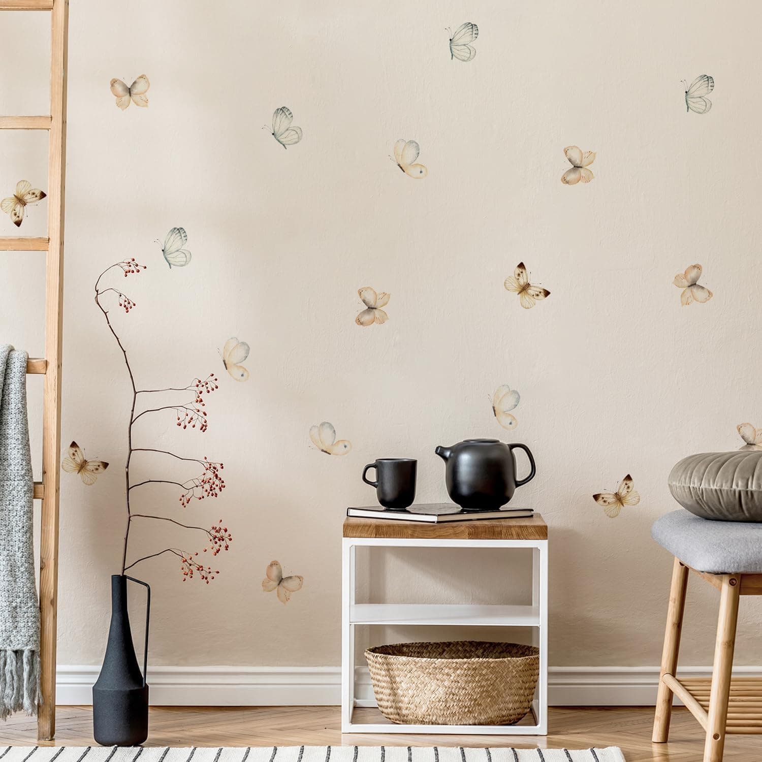Boho Wall Decals Girls Bedroom Wall Stickers Removable Nursery Kids Room Decor Vinyl Murals DIY Cute Decorations 6 Sheets gallery image 4