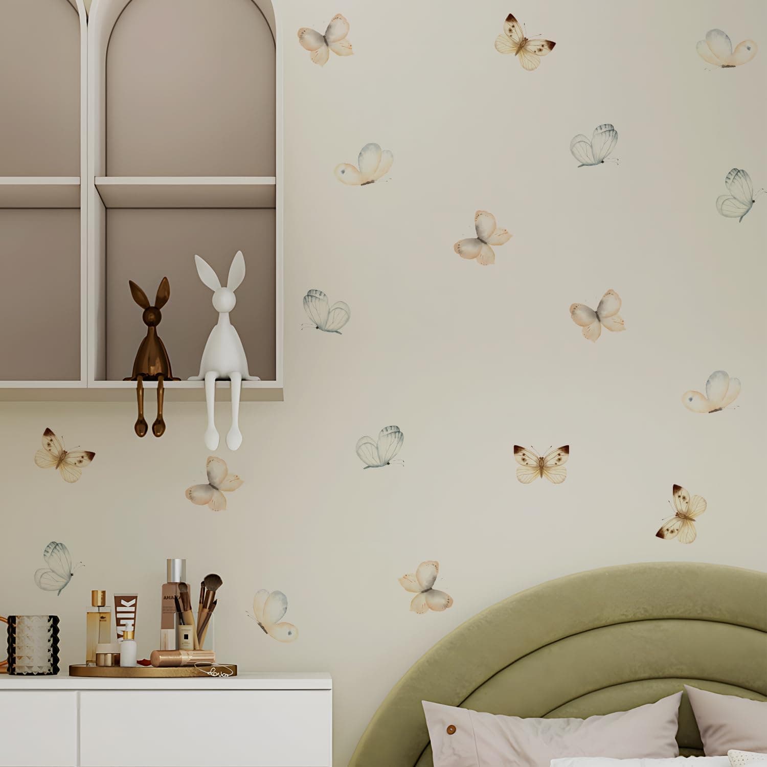 Boho Wall Decals Girls Bedroom Wall Stickers Removable Nursery Kids Room Decor Vinyl Murals DIY Cute Decorations 6 Sheets gallery image 6