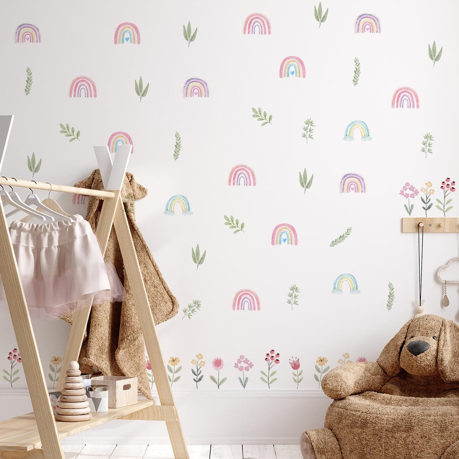 Nursery Wall Stickers Boho Kids Room Decor Girls Bedroom Removable Wall Decals Vinyl Murals DIY Cute Decorations 6 Sheets gallery image 6
