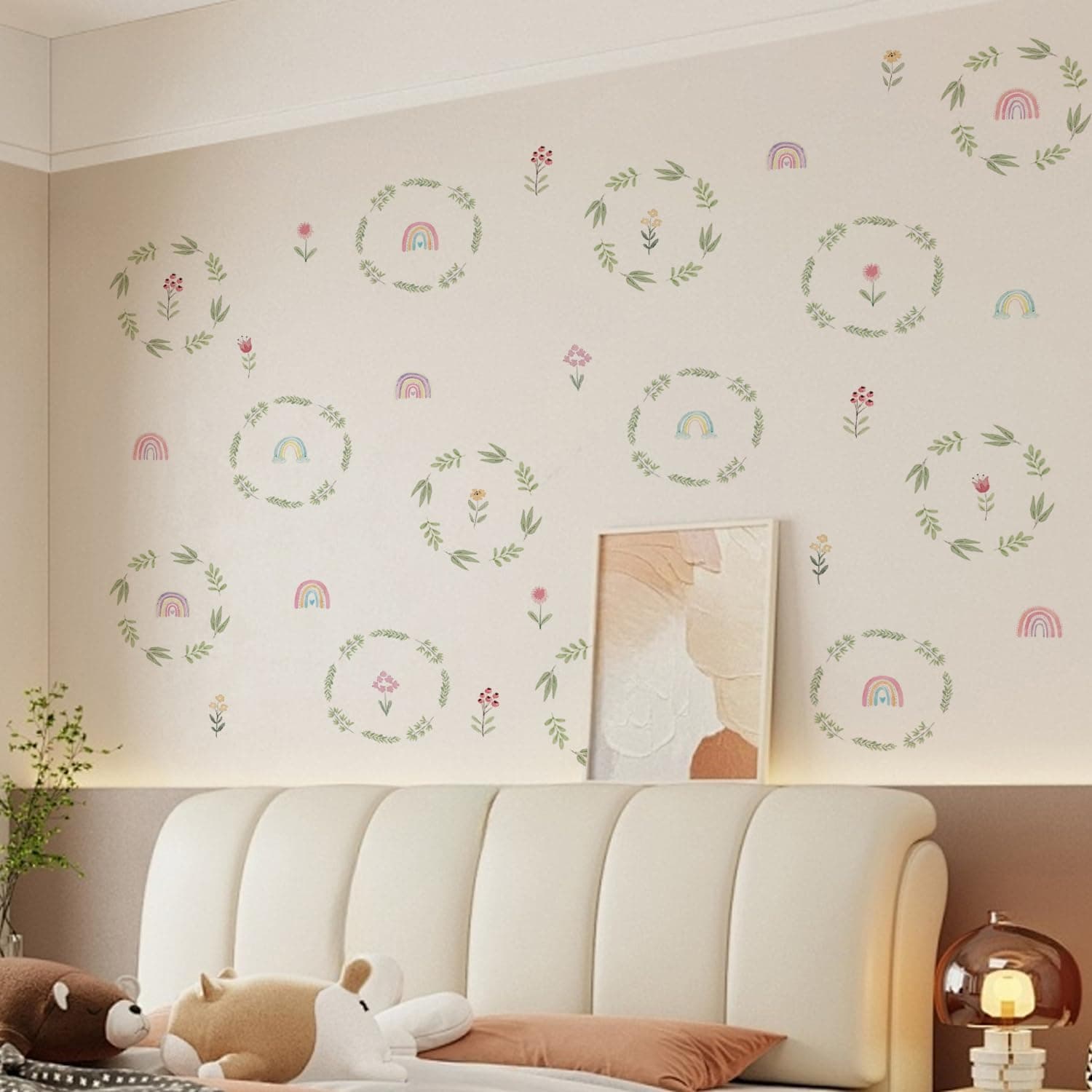 Nursery Wall Stickers Boho Kids Room Decor Girls Bedroom Removable Wall Decals Vinyl Murals DIY Cute Decorations 6 Sheets gallery image 8