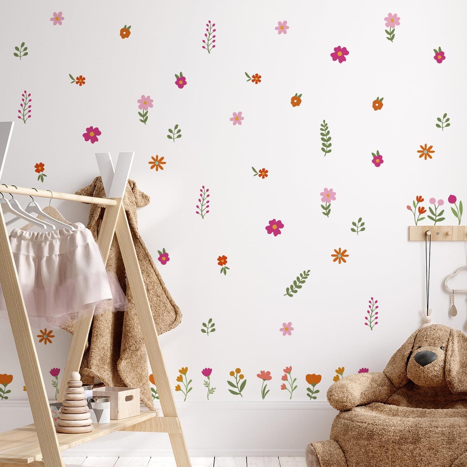Boho Wall Stickers Girls Bedroom Removable Wall Decals Nursery Kids Room Decor Vinyl Murals DIY Cute Decorations 6 Sheets gallery image 6