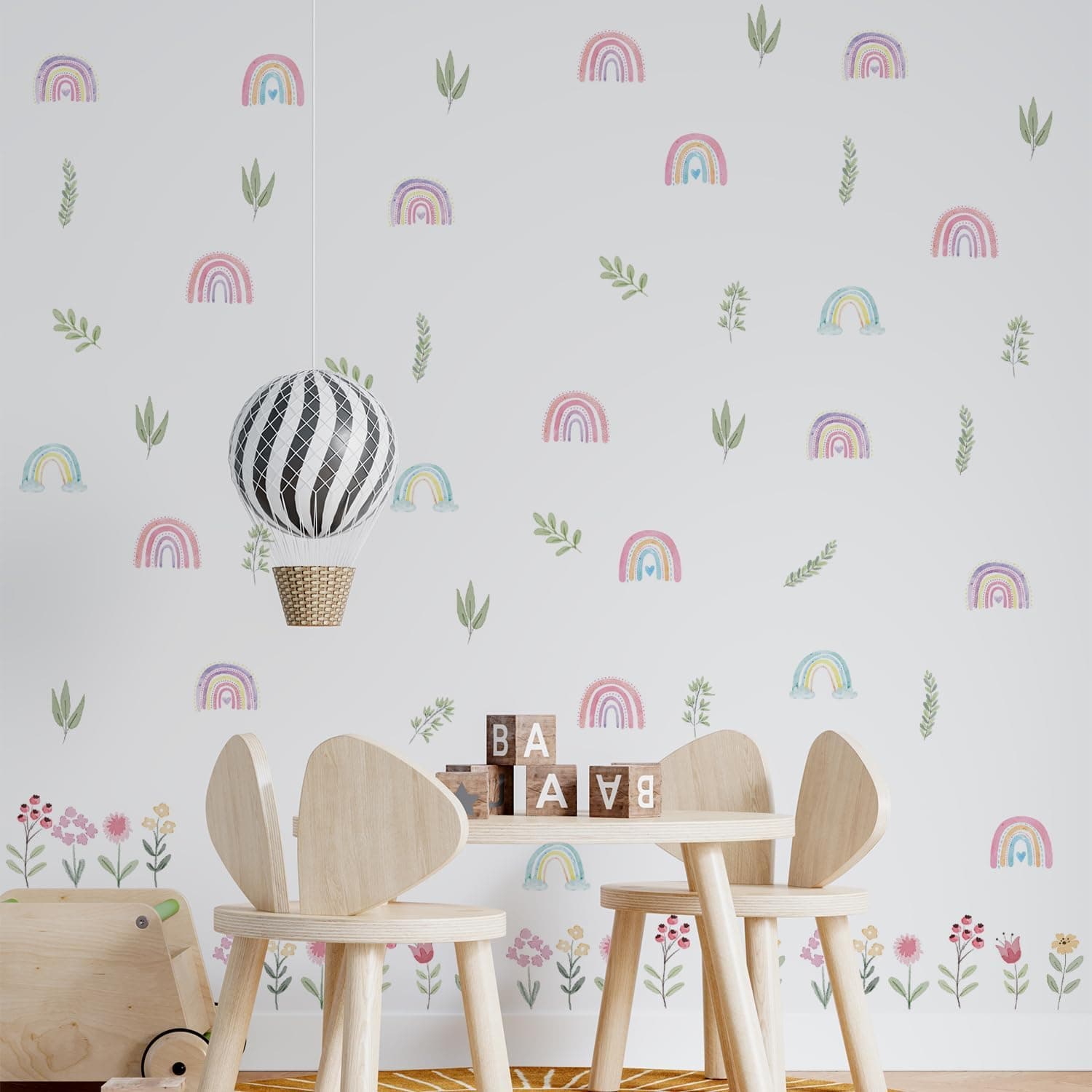Nursery Wall Stickers Boho Kids Room Decor Girls Bedroom Removable Wall Decals Vinyl Murals DIY Cute Decorations 12 Sheets gallery image 5