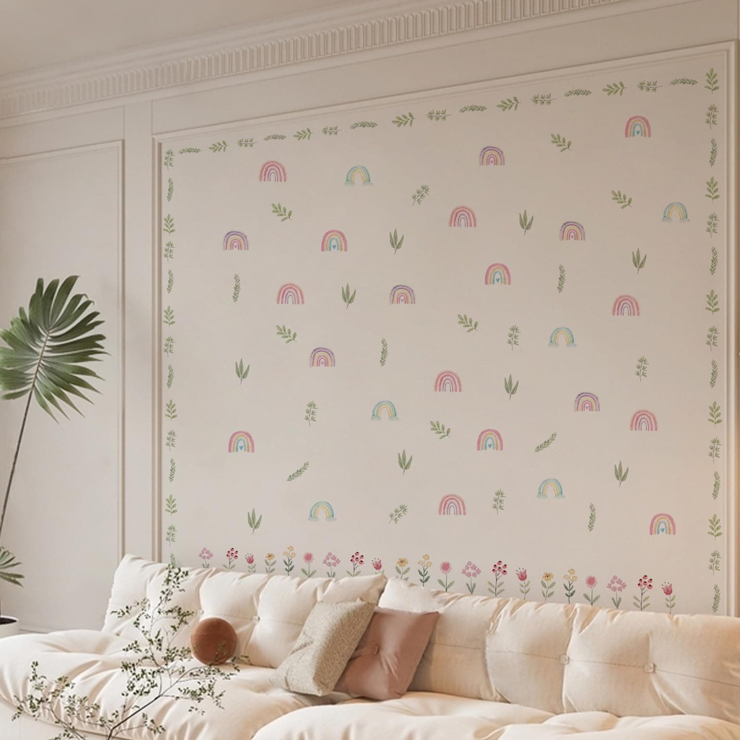 Nursery Wall Stickers Boho Kids Room Decor Girls Bedroom Removable Wall Decals Vinyl Murals DIY Cute Decorations 12 Sheets gallery image 6