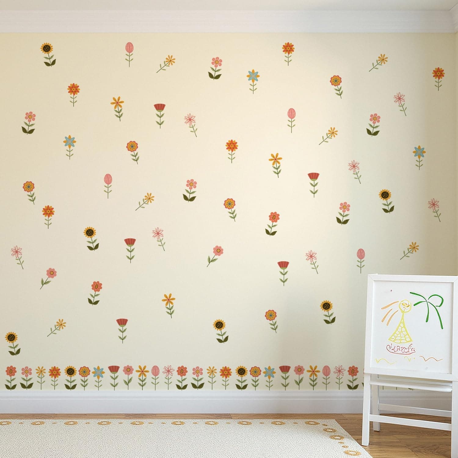 Nursery Wall Stickers Boho Kids Room Decor Girls Bedroom Removable Wall Decals Vinyl Murals DIY Cute Decorations 12 Sheets gallery image 4