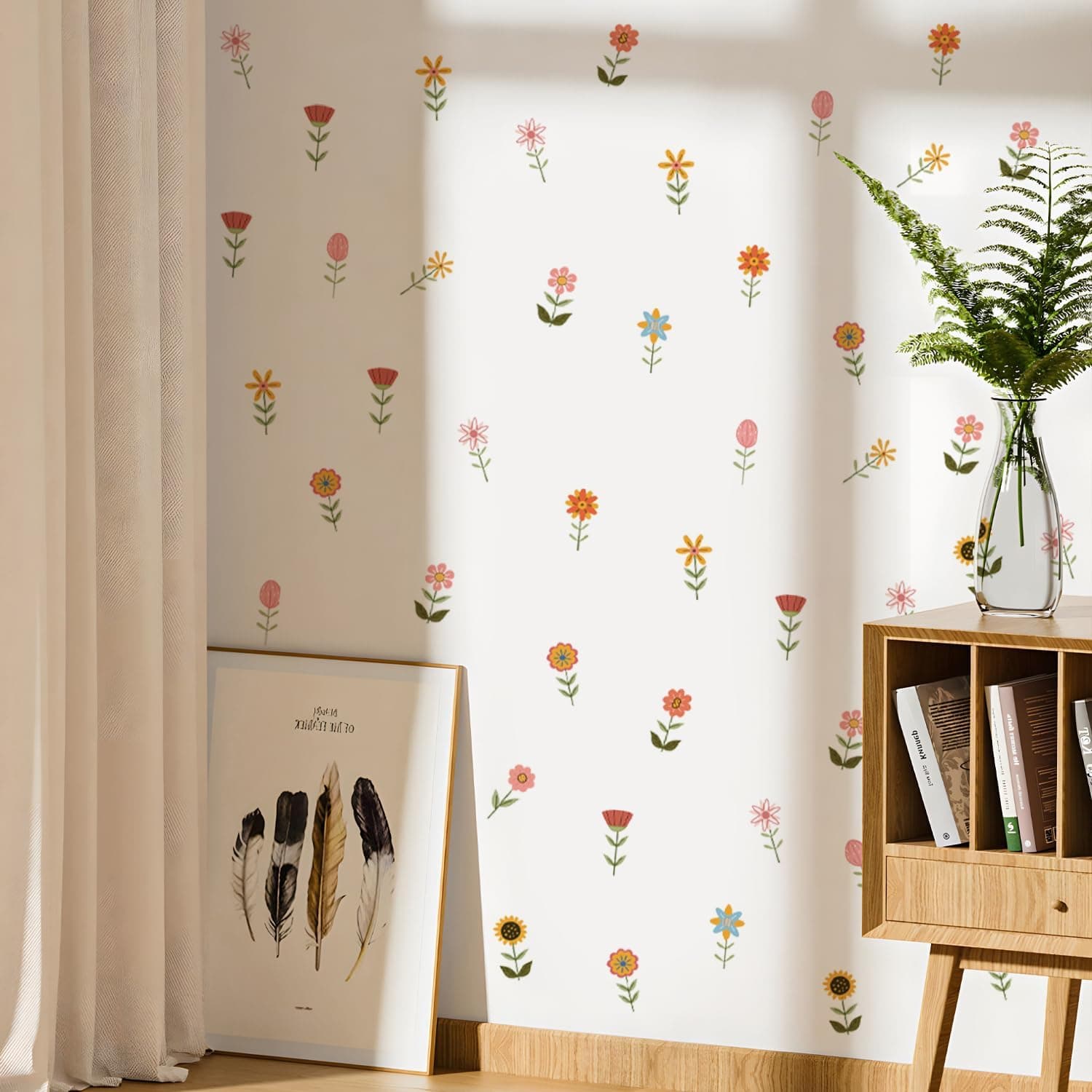 Nursery Wall Stickers Boho Kids Room Decor Girls Bedroom Removable Wall Decals Vinyl Murals DIY Cute Decorations 6 Sheets gallery image 8