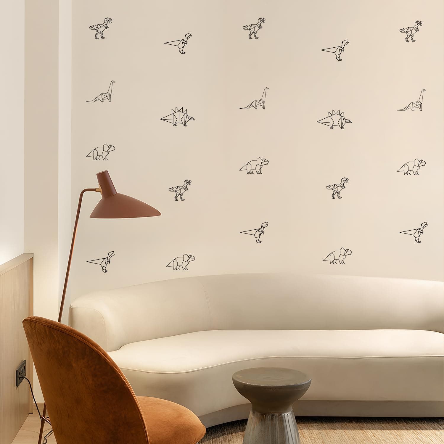 Dinosaur Wall Decals Animal Boys Bedroom Stickers Removable Decor Nursery Kids Room Modern Stylish Murals DIY Cute Decorations 5 Sheets gallery image 5