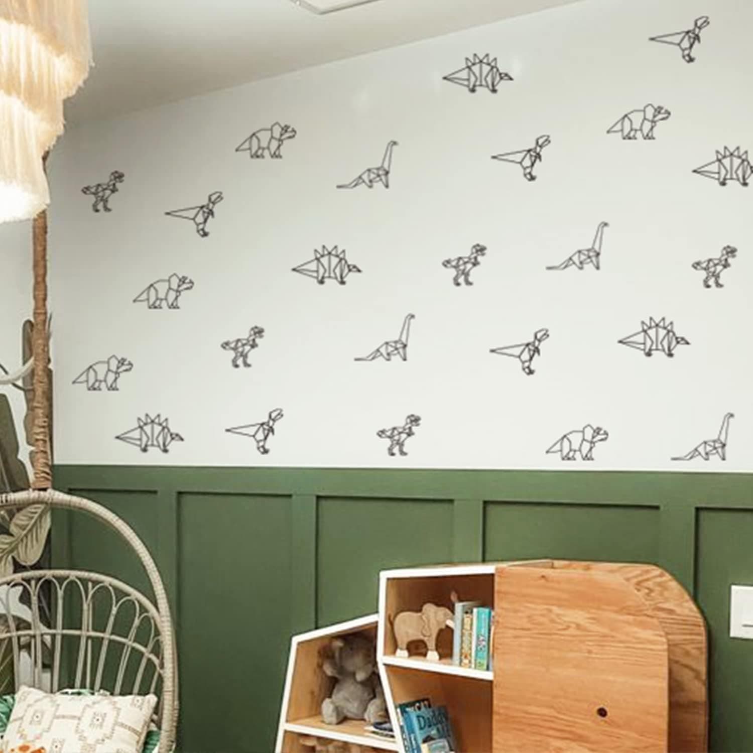 Dinosaur Wall Stickers Animal Boys Bedroom Decals Nursery Removable Decor Kids Room Modern Stylish Murals DIY Cute Decorations 10 Sheets gallery image 3
