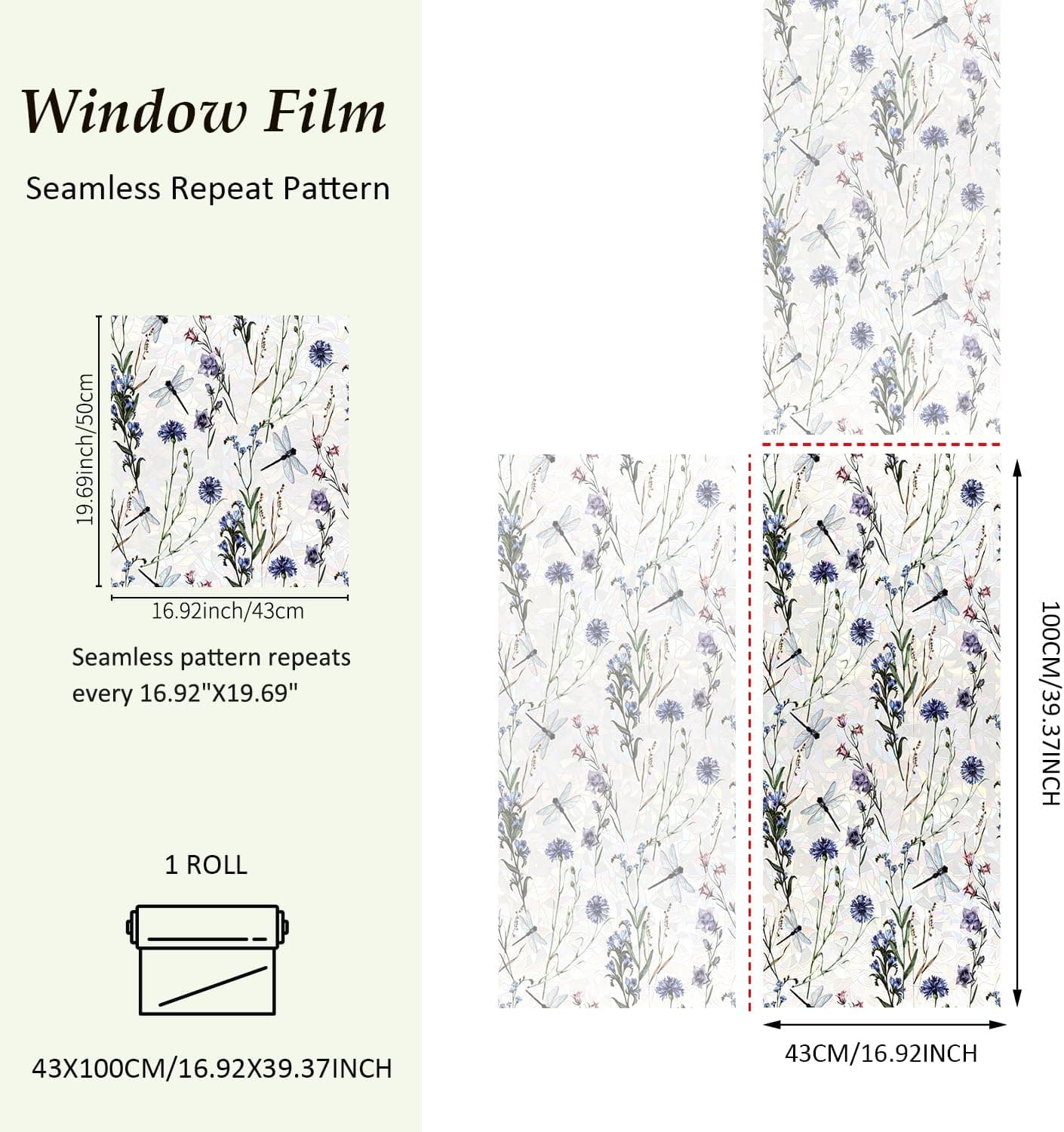 Floral Static Window Privacy Film Watercolor Laser Suncatcher Cling 3D Living Room Sun Blocking Decal DIY Glass Decor Non-Adhesive Cover gallery image 8