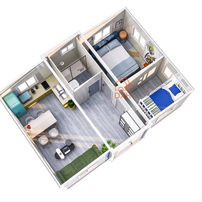 Expandable container house: multiple uses, opening up infinite possibilities of space 2