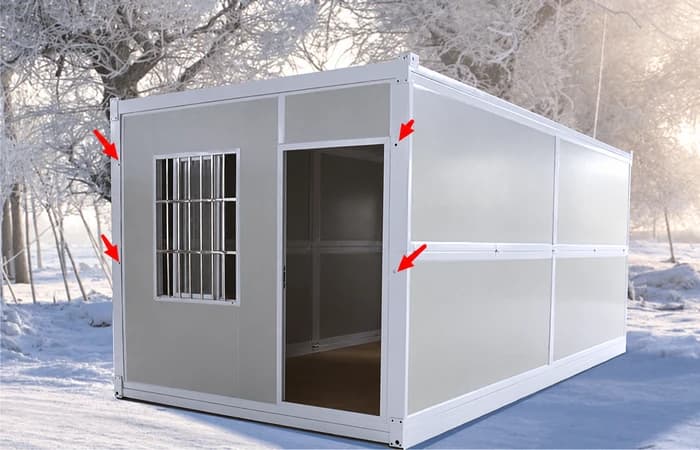 Temporary Folding Container Housing Installation