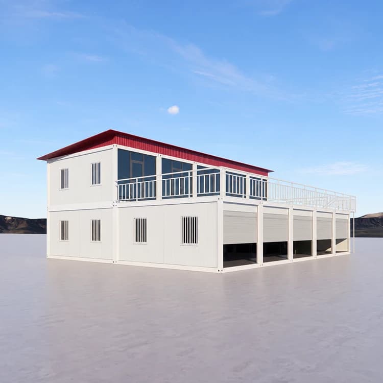 Container house hospital with garage, quick to use, customizable size and design 10
