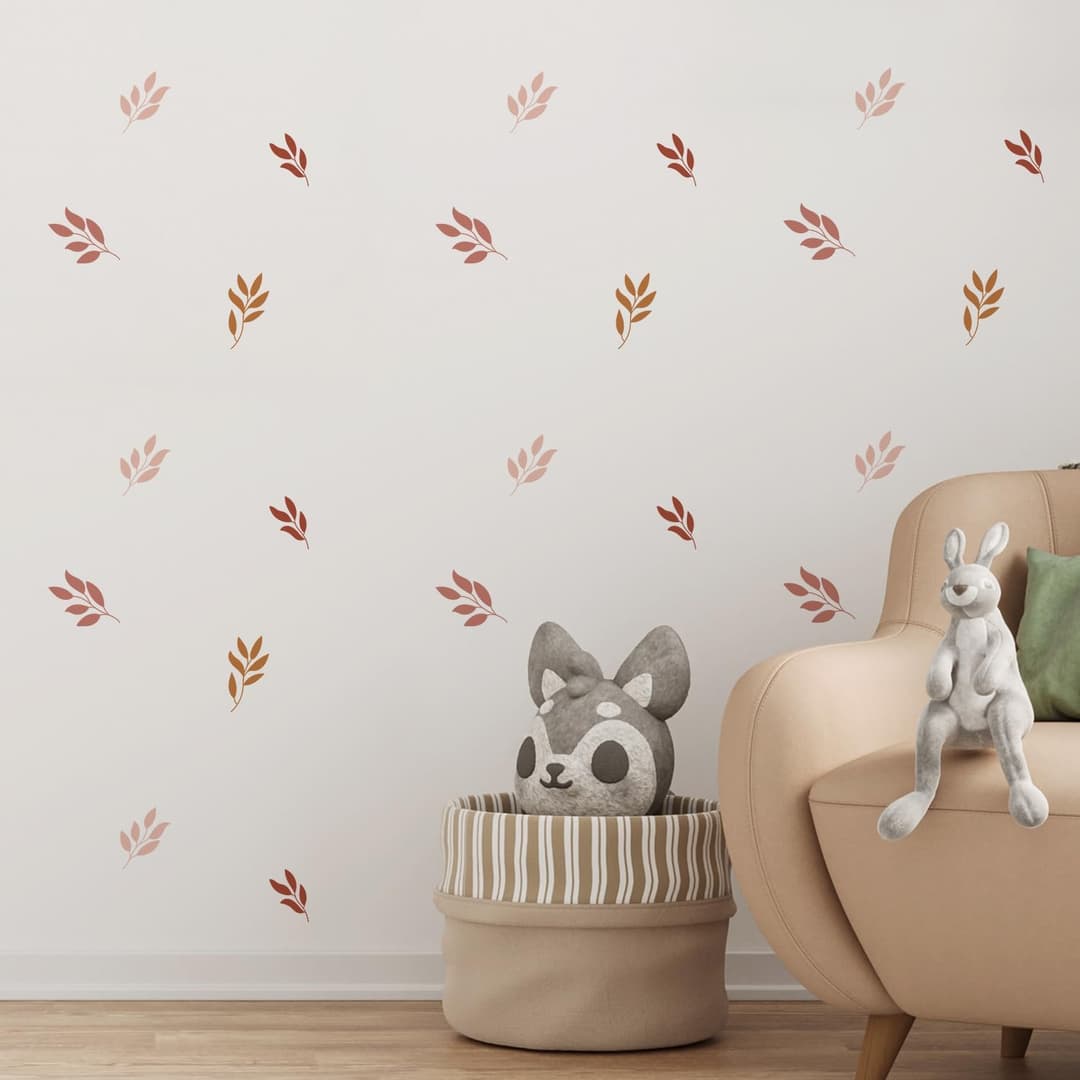 Boho Wall Stickers Girls Bedroom Removable Wall Decals Nursery Kids Room Decor Vinyl Murals DIY Cute Decorations 6 Sheets