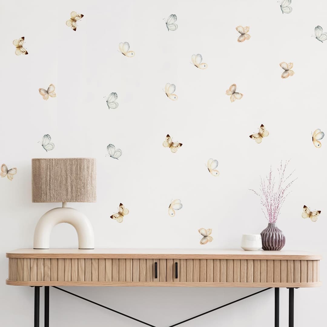 Boho Wall Decals Girls Bedroom Wall Stickers Removable Nursery Kids Room Decor Vinyl Murals DIY Cute Decorations 6 Sheets