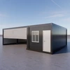 Movable Prefab Container Flat Pack House With Garage 3