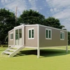 Wholesale Custom 20 40 Ft Luxury Large Prefab Container Houses 3 In 1 Folding Prefabricated Home Expandable Wall With Stairs 5