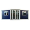 20ft Expandable Container House Luxury Custom Royal Blue Metal Carved Panels   2 Bedrooms 1 Bathroom 1 Kitchen 1