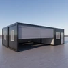 Movable Prefab Container Flat Pack House With Garage 4