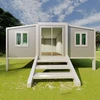 Wholesale Custom 20 40 Ft Luxury Large Prefab Container Houses 3 In 1 Folding Prefabricated Home Expandable Wall With Stairs 6