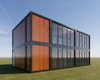 Fashion Prefab House Design Glass Front Office 3